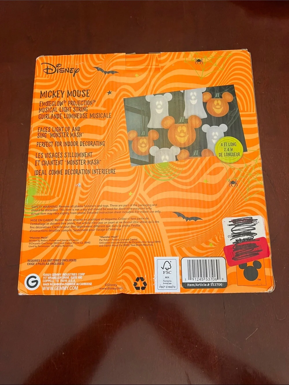 Disney Mickey Mouse Pumpkin & Ghost String Lights - Orange, White